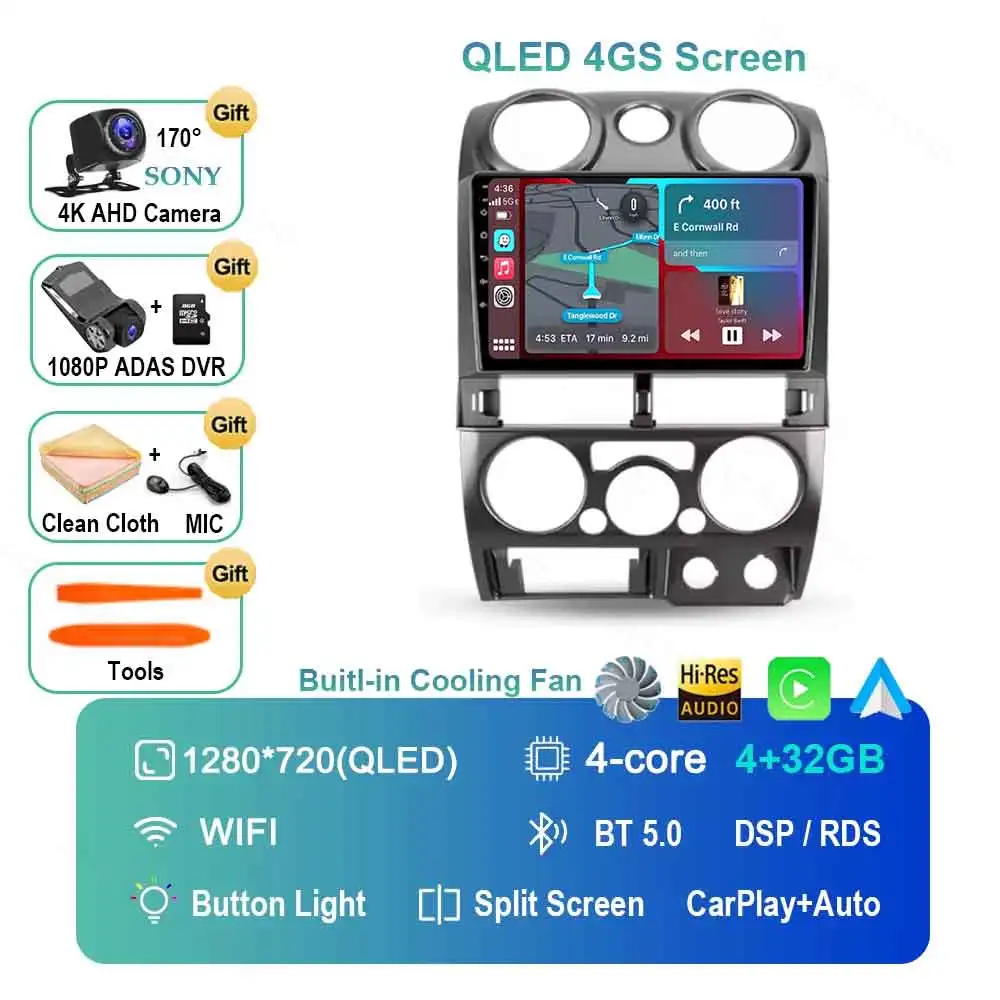 Android 15 Voor Chevrolet Colorado 2006-2012 Voor Isuzu D-MAX MU-71 2008-2012 Carplay Auto 2K Scherm autoradio Multimedia WIFI