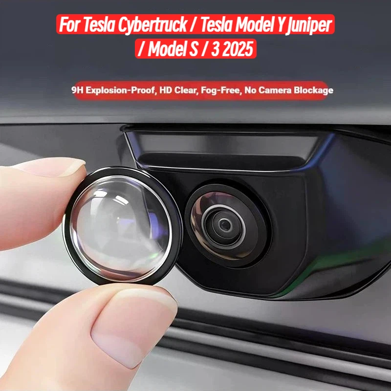 

Front Bumper Camera Lens Guard PC Protector For Tesla Cybertruck / Tesla Model Y Juniper/ Model S / 3 2025 Lens Protection Cover