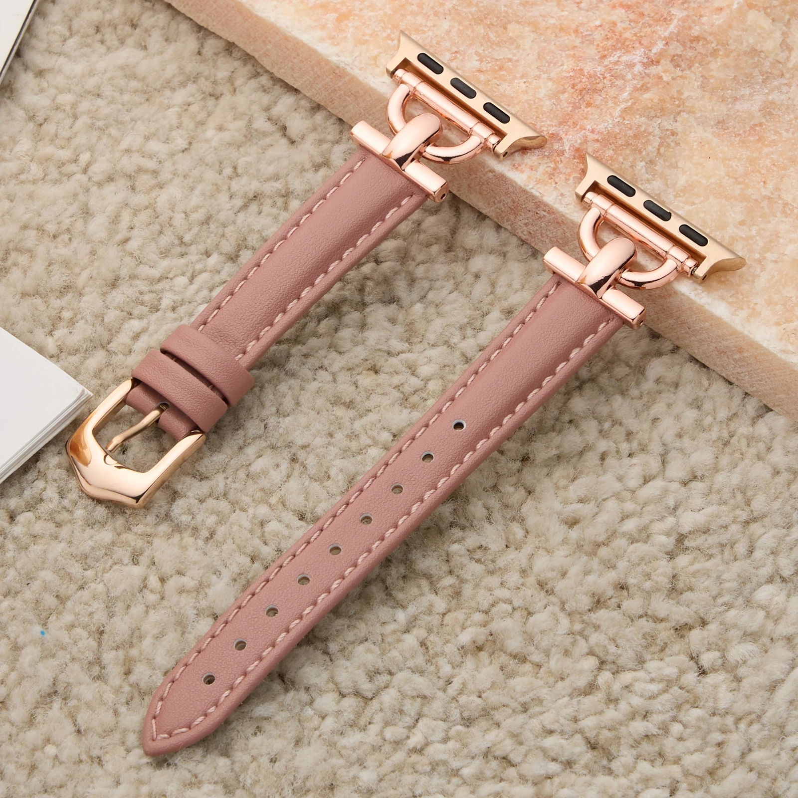 Для Apple Watch ремешок женский Series Ultra 11/10/9/8/7/6 38 мм 40 мм 41 мм 42 мм 44 мм 45 мм 46 мм ремешок кожаная петля