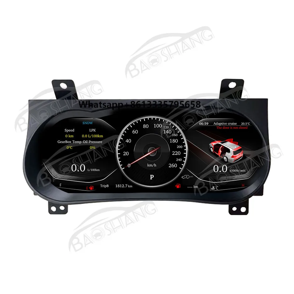 

12.3 Inch LCD Digital Instrument Cluster for Hilux 2016-2024 Smart Dashboard Panel Speedometer Virtual Gauge Cockpit