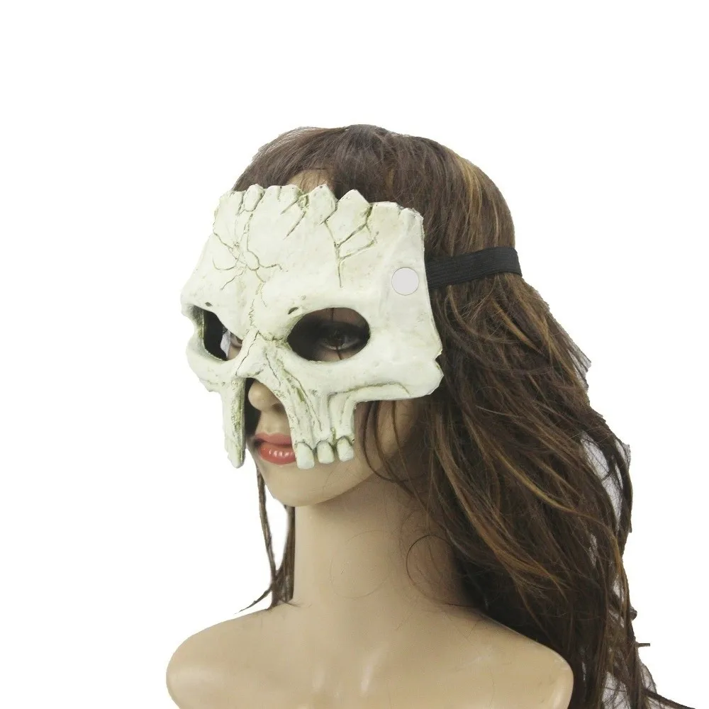 

Creative Half Face Halloween Mask PU Foaming Party Props Halloween Skull Mask Cosplay Supplies Skeleton Mask Costume Props