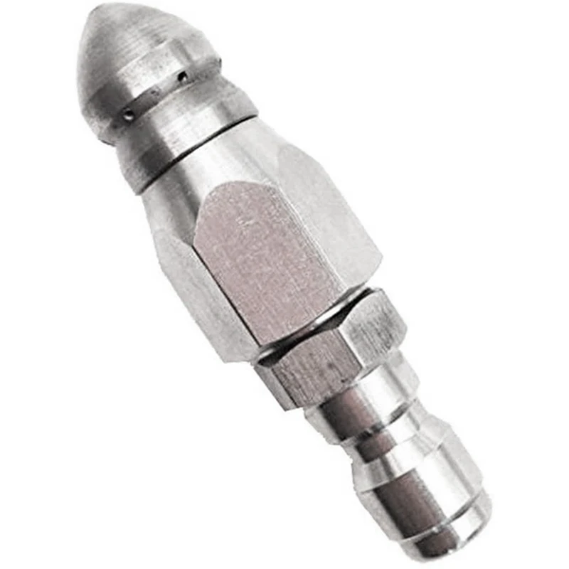 

10X Pressure Washer Sewer Jetter Nozzle With Stainless Steel, Durable Design Sewer Jet Nozzle,1/4Inch Quickly Connector