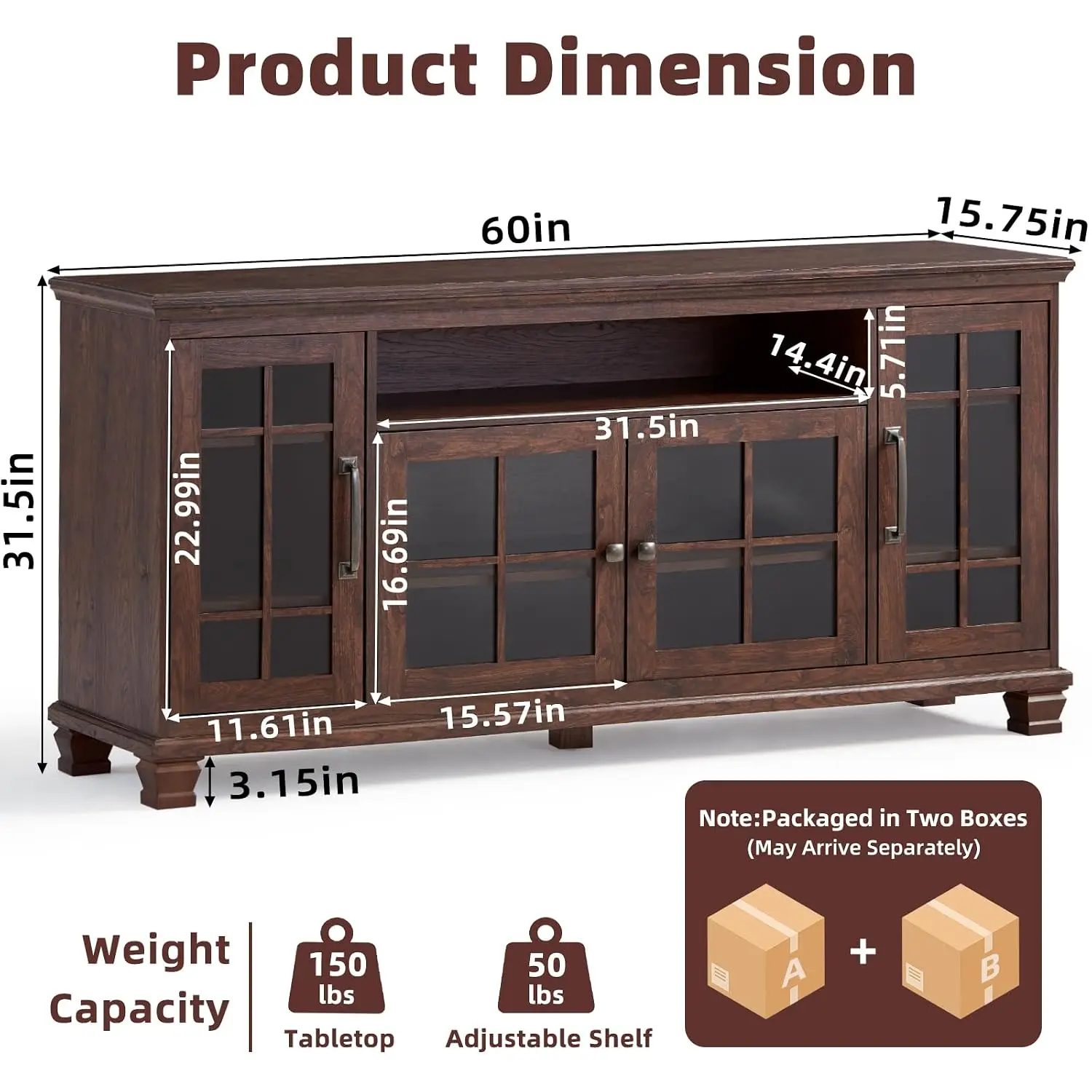 Vintage Walnut Sideboard 3