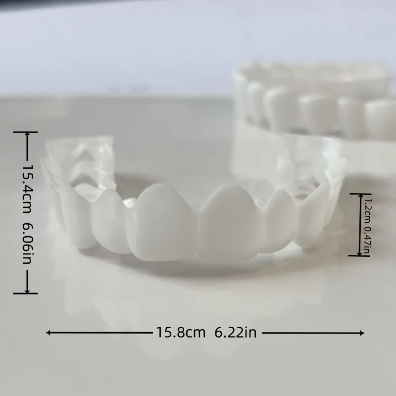 حار 2025 جديد المفاجئة ابتسامة العلوي السفلي غطاء الأسنان كاذبة قشرة ابتسامة مثالية الراحة صالح فليكس طقم أسنان الأقواس مع الملقط