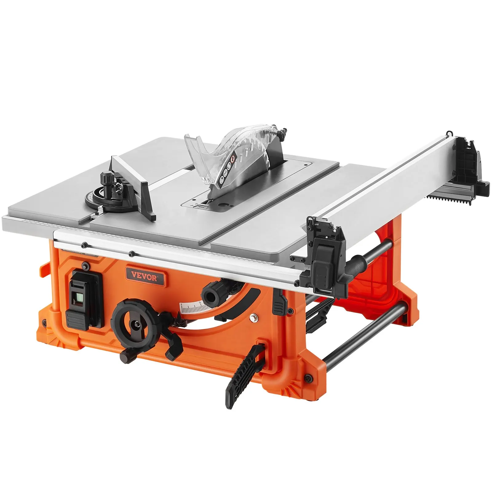 VEVOR 254mm 10inch Table Saw Electric Woodworking Cutting Machine with Dust Port 25in Rip Capacity for DIY Wood Plastics Cutting