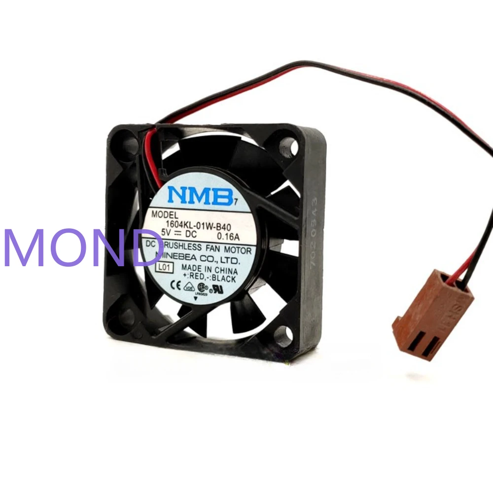 1604KL-01W-B40 Server Fan for NMB NMB-MAT High Air Axial Flow Inverter Cooling 4010 4CM  40x40x10mm 5V 0.16A 6500RPM