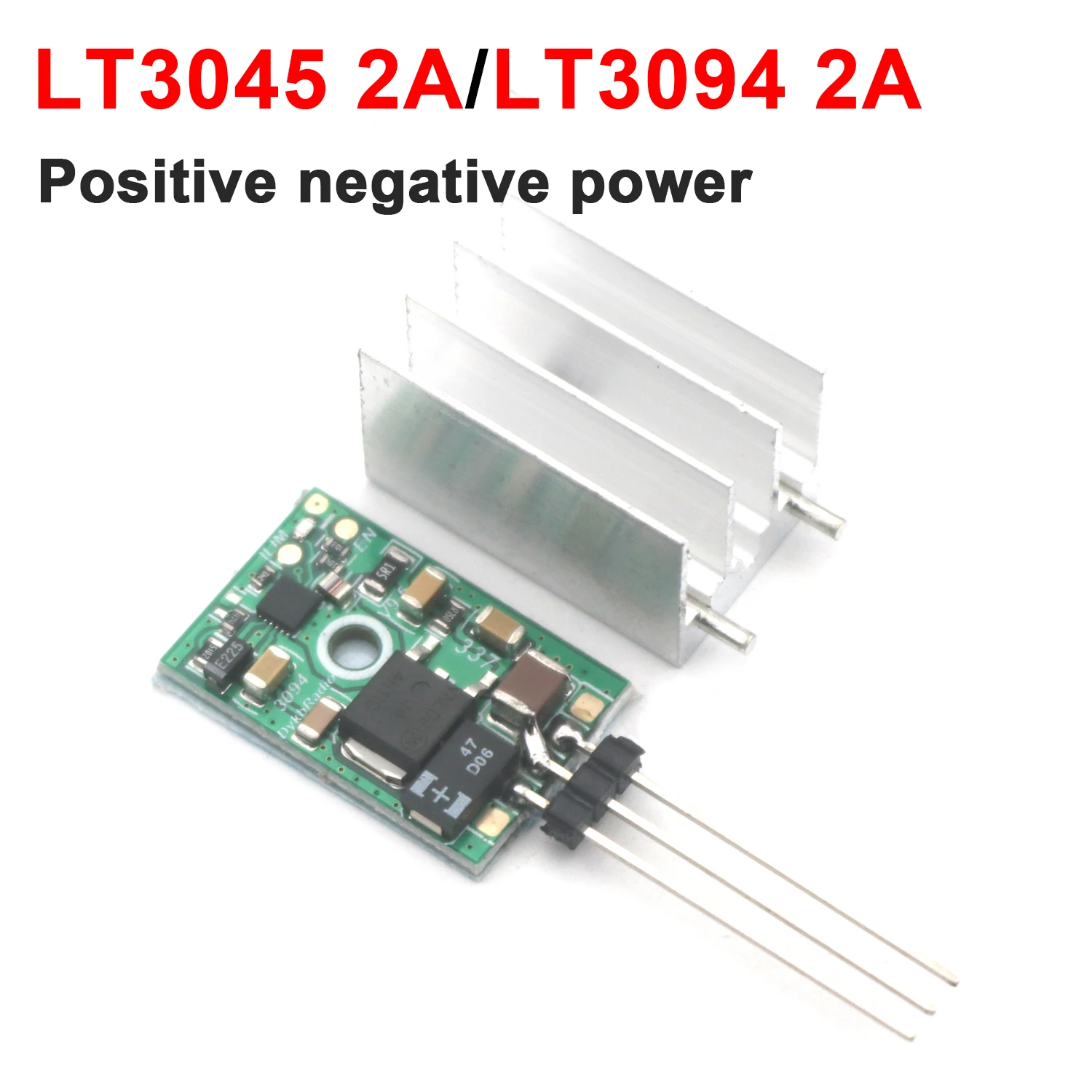 Imagem -02 - Regulador de Tensão Linear de Baixo Ruído Módulo de Potência Positiva e Negativa 5v 12v 15v para Amplificador rf op Amp Áudio Dac Lt3045 Lt3094 2a