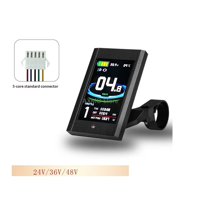 

24V 36V 48V Electric Bicycle for KT LCD12 Display Meter E-bike Control Panel with 5Pin Connector for Electric Bike Accessories