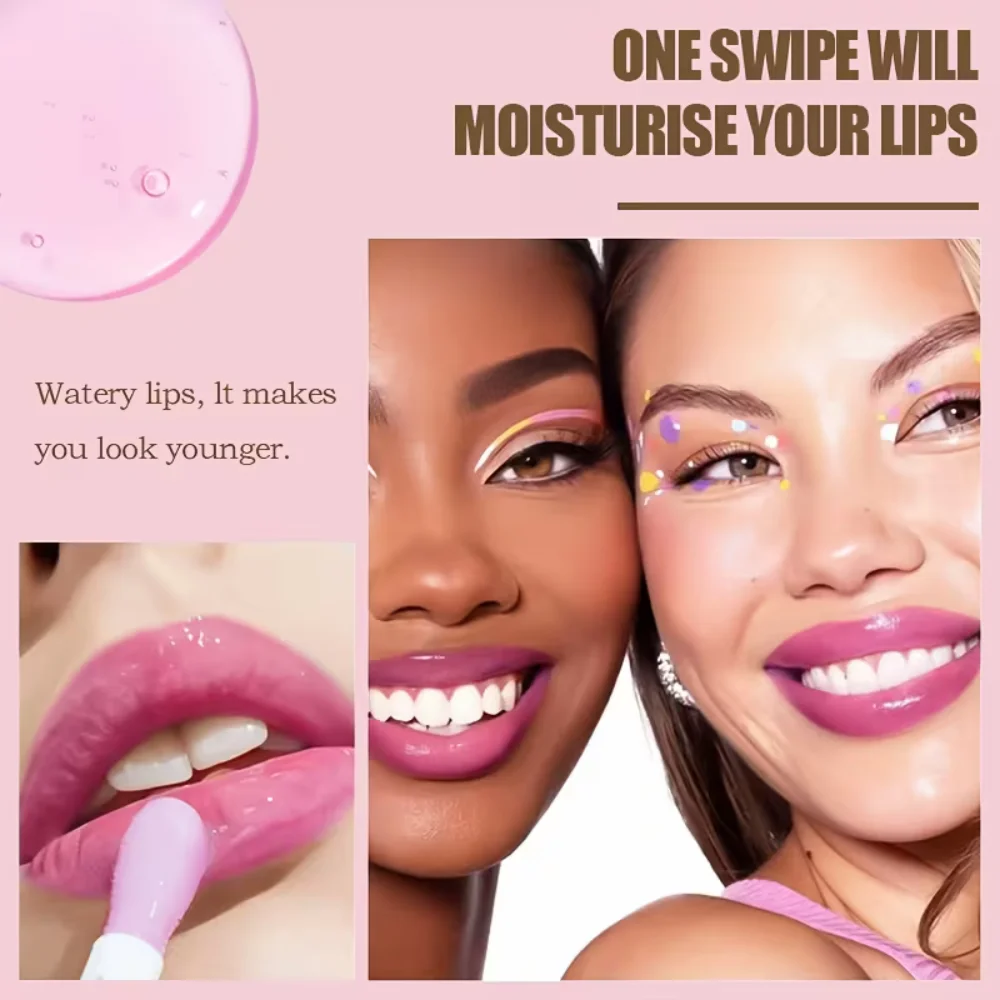 Fluffy Waffle Cone Lip Oil - Nawilżający balsam do ust z połyskiem, nieklejący się, nawilżający usta dla każdego rodzaju skóry, pielęgnacja ust