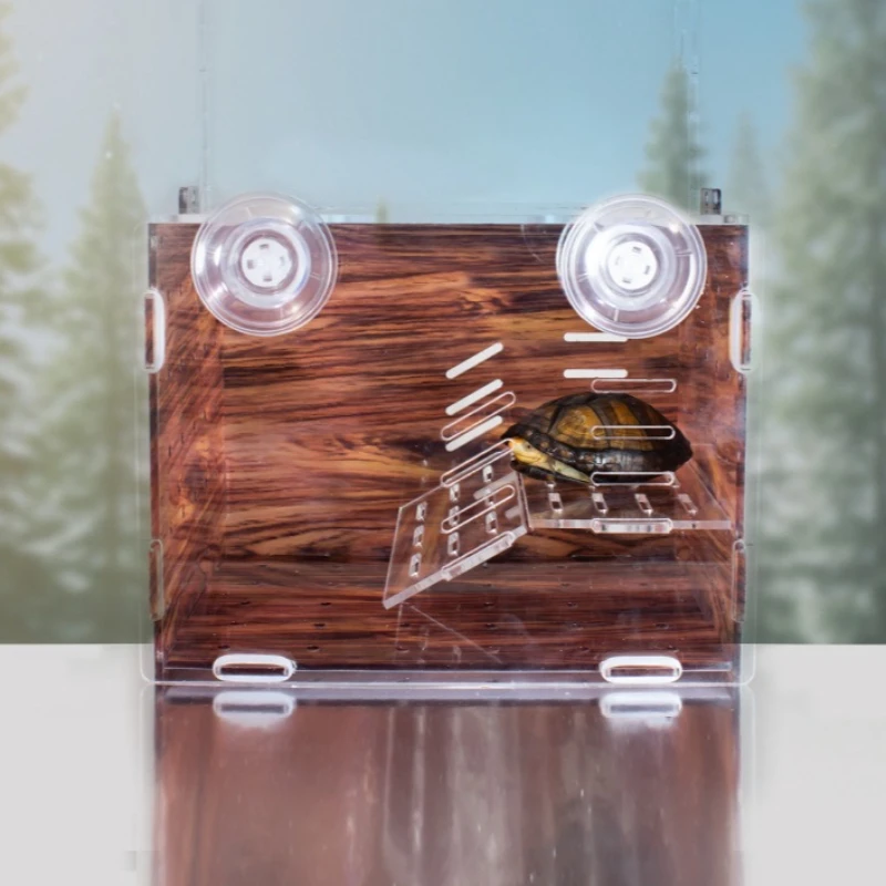 

Акриловый террариум в виде черепахи с крышкой, подвесной ящик для разведения под дерево, регулируемый стол для сушки, ящик для черепах, дом для рептилий, домашних черепах