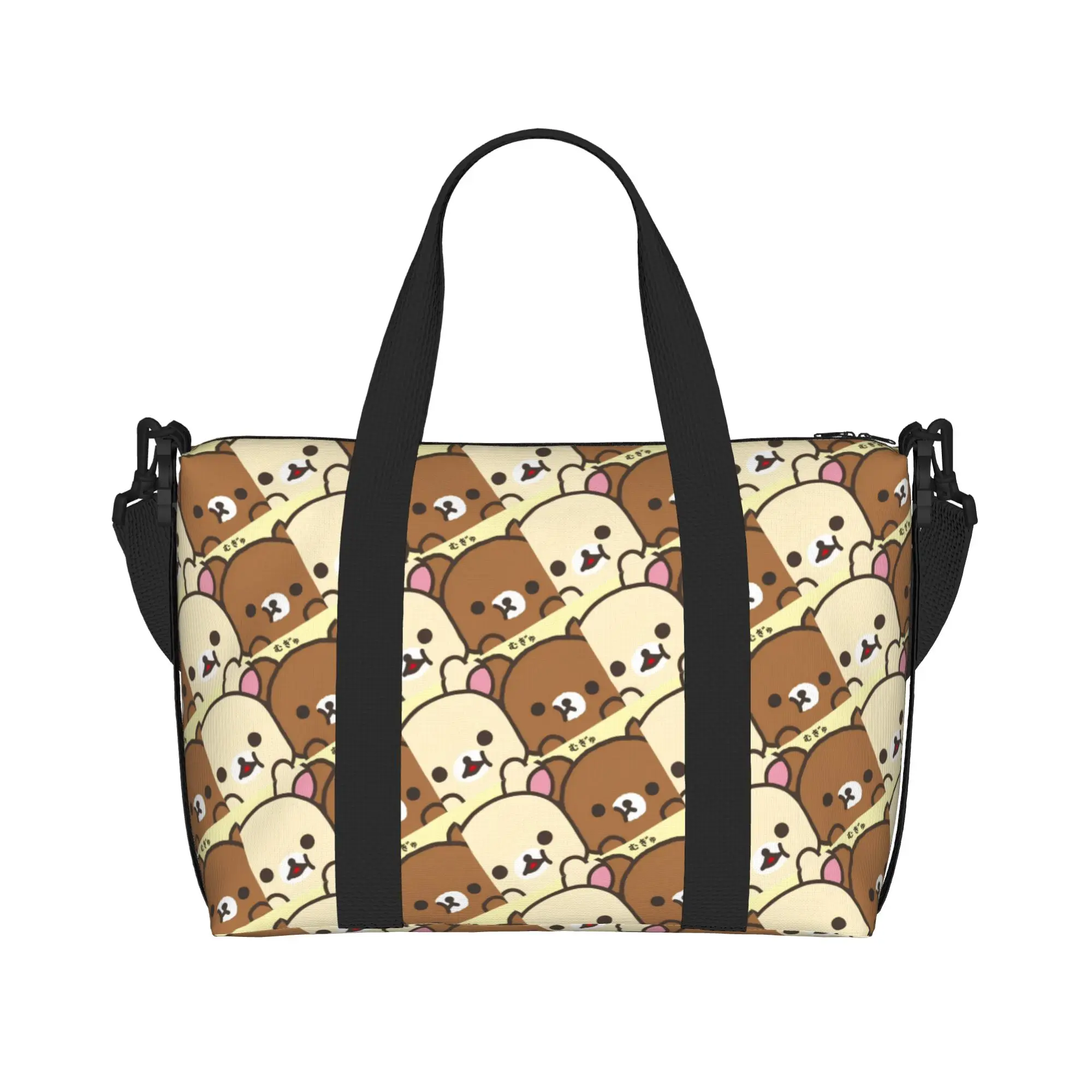 Custom Large R-Rilakkumaes Cartoon Tote Bag for Women Shopping Shoulder Beach Gym Travel Bag