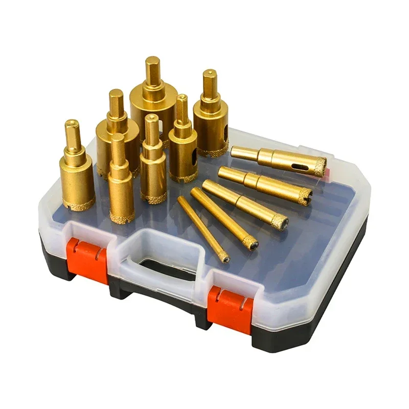 12PCS Brazing Hole Opener Diamond Ceramic Tile Glass Core Drill Hole Opener 6/8/10/12/14/16/18/20/22/25/30/35mm Hole Opener