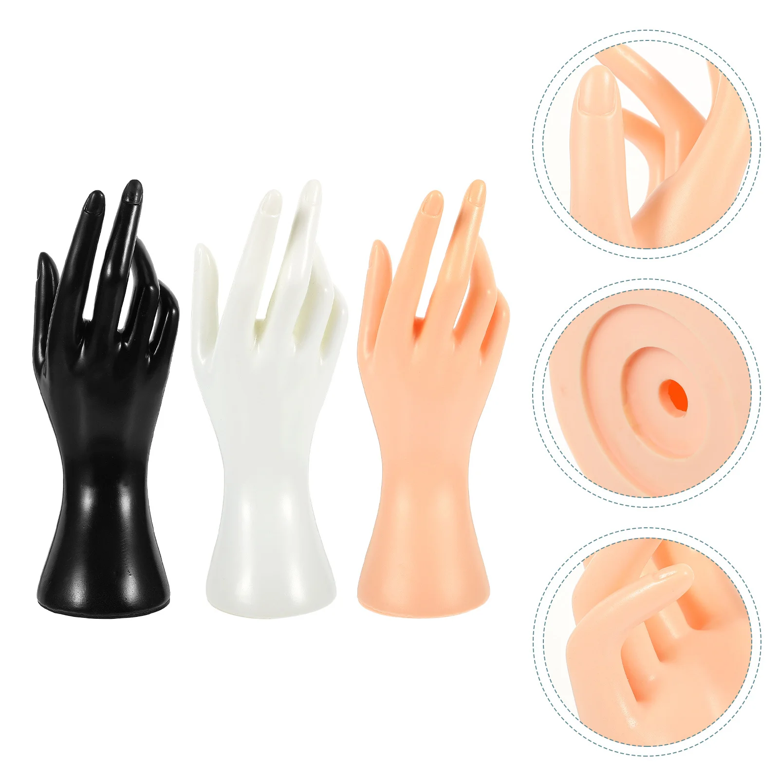 3 قطعة حامل مجوهرات اليد سطح المكتب البلاستيك الشفاف حلقة ساعة الوقوف لاستخدام سوار رف شاشة متجر المنزل