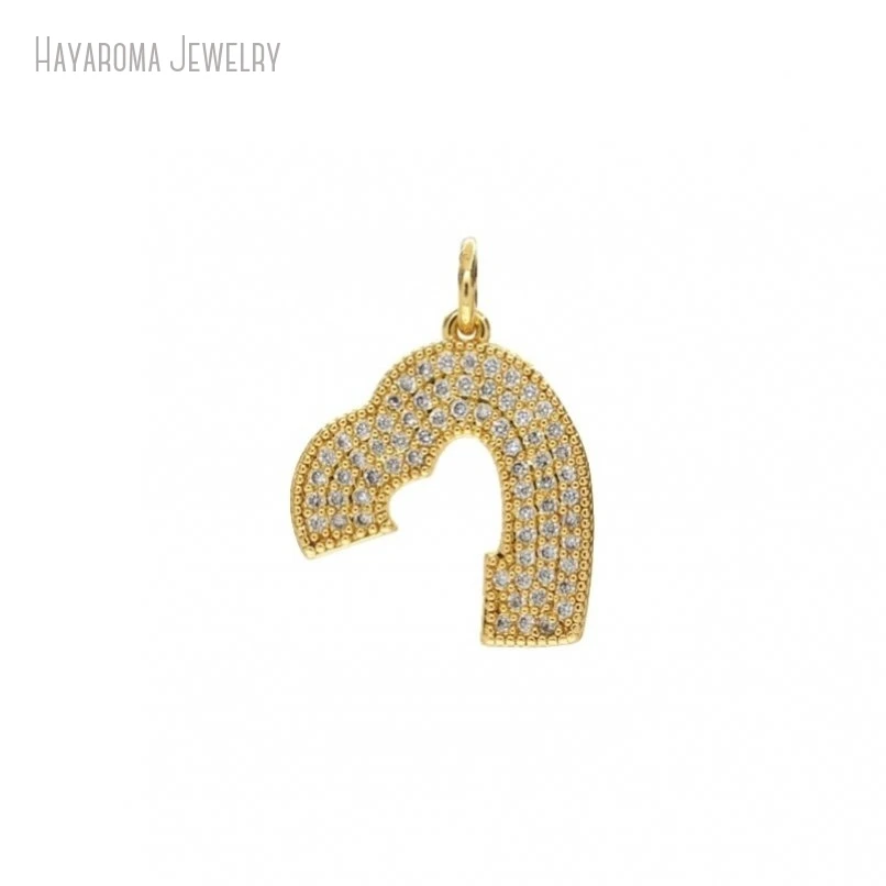 

2Pcs Invisible Setting Gold Color Wholesale Gift For Her Jewelry Metal Clear Cubic Zirconia Charms PM47976