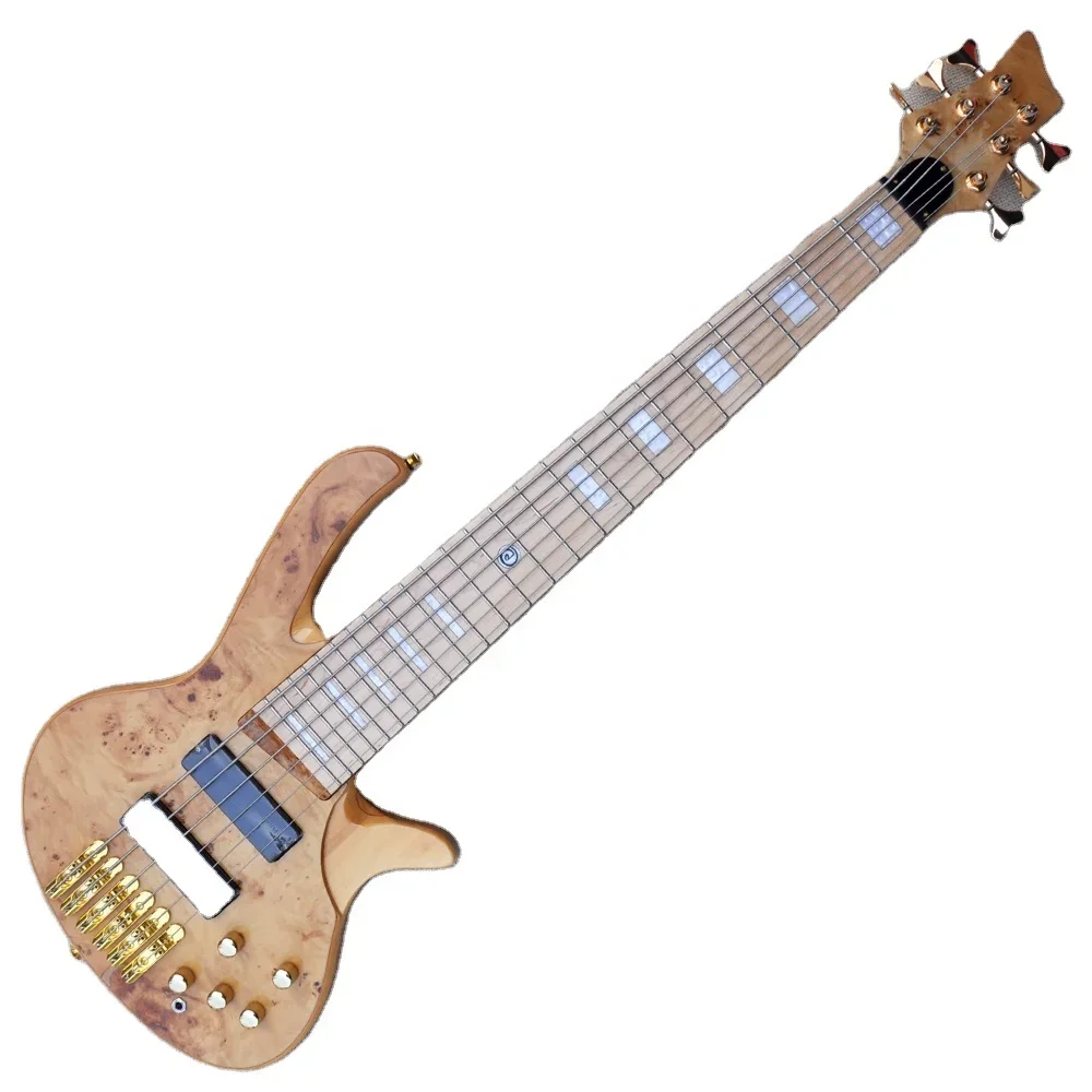 

Professional 6 Strings Gold Hardwares Electric Bass Guitar