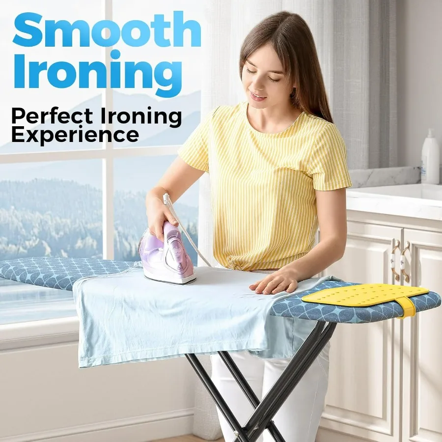 لوح كي، لوح حديد مدمج مع حصيرة حديدية من السيليكون، غطاء مقاوم للحرارة، 7 ارتفاع قابل للتعديل، لوح كي قابل للطي