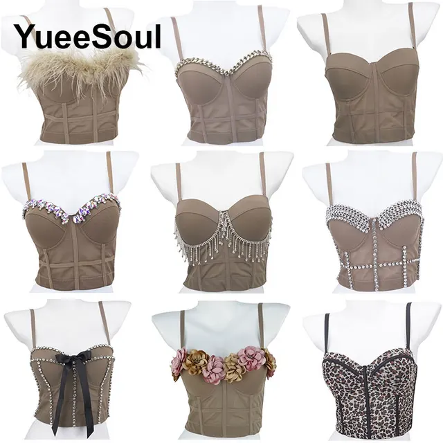 Brązowe krótkie bluzki Vintage Y2K Luksusowy gorset bez rękawów Top 2023 Summer New Fairy Grunge Beach Casual High Street Odzież damska