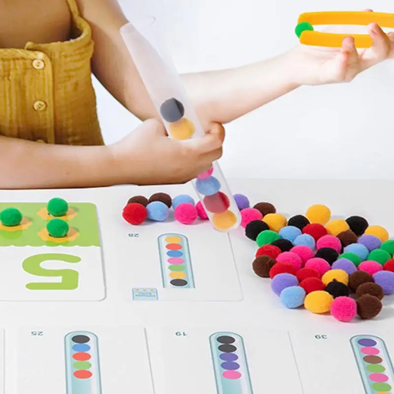 Pädagogisches Lernspiel zeug für Kleinkind Regenbogen bälle pädagogische Sortierung passendes Spielzeug Vorschule Lernspiel zeug für Jungen Mädchen Kinder