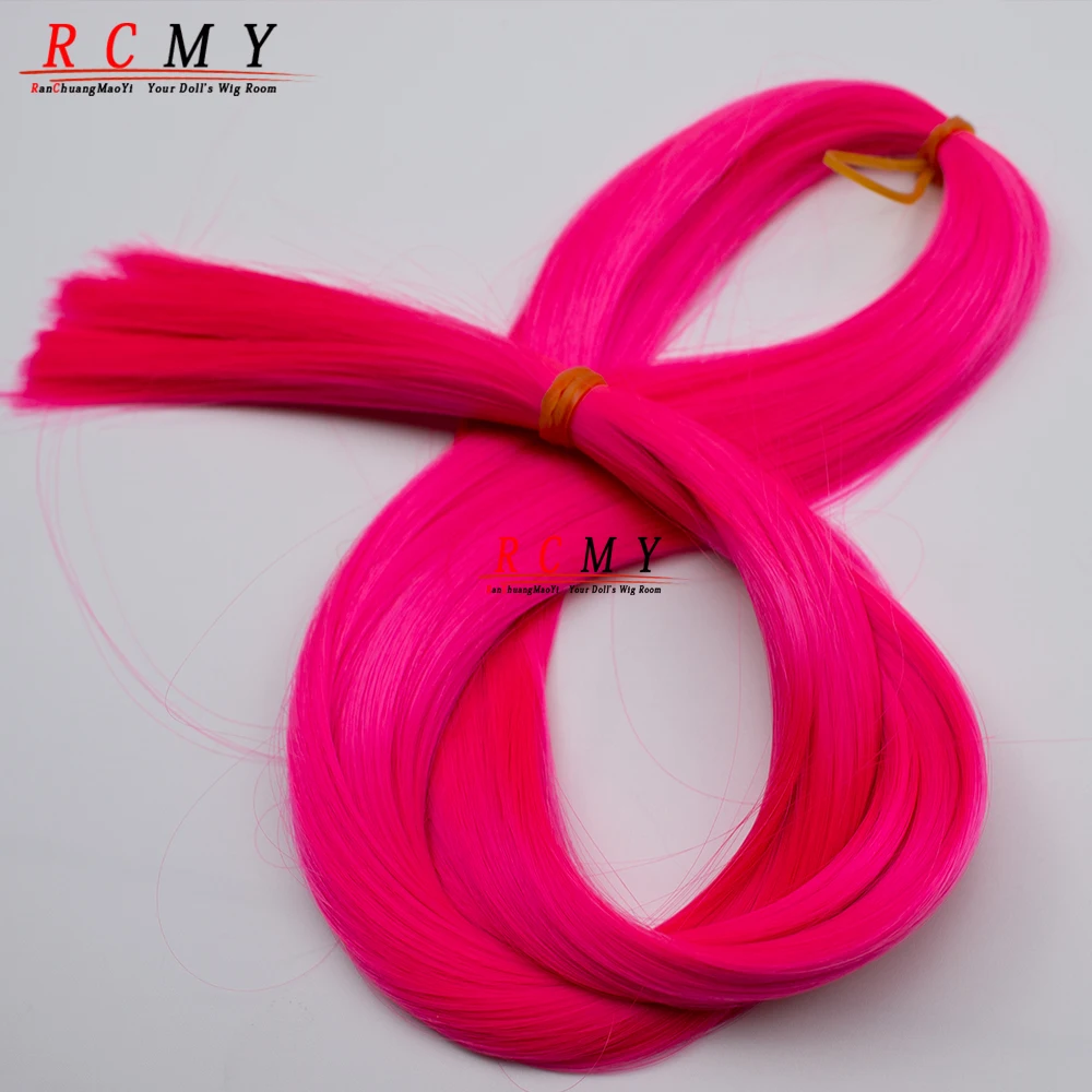 RCMY Soft Silk Doll Hair BJD/SD Blue Doll Wig Heat-resistant Synthetic Nylon Fiber 1/3 1/4 1/6 Doll Accessories