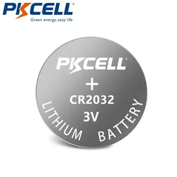 60Pcs PKCELL 220mAh CR2032 Battery CR 2032 3V Lithium Button Cell Coin Battery for Remote Control Toy Watch Camera Calculator