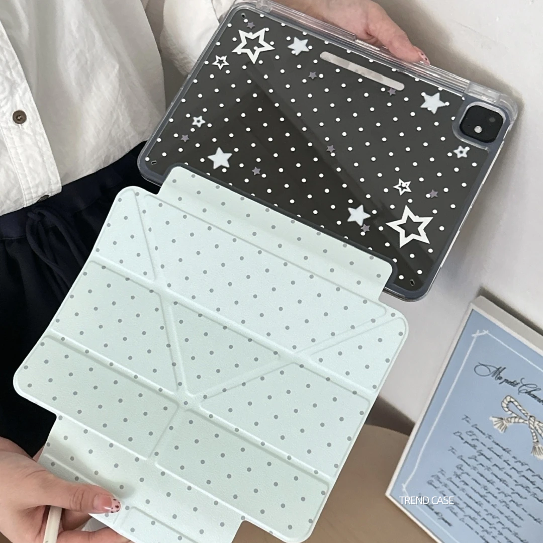 

Простой чехол в горошек для iPad Air 11, чехол для iPad 10th 11th A16 9th, чехол для iPad Pro11 4 5 10,9 дюймов 12,9 M2 M3 M4 Держатель для карандашей