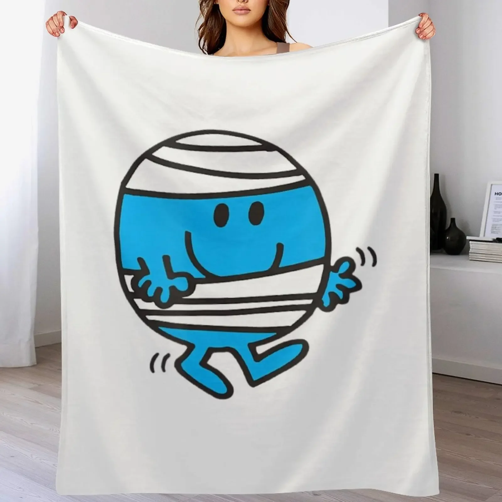 

Mr. Men Mr. Bump Chibi art For kids Throw Blanket Machine Washable Soft Warm Blanket