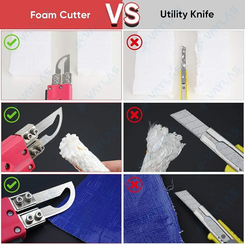 Foam Cutter Pro Electric Hot Knife Styrofoam Heat Cutter Fabric Cutting Tool Kit with Adjustable Temperature Fast Heating Cutter