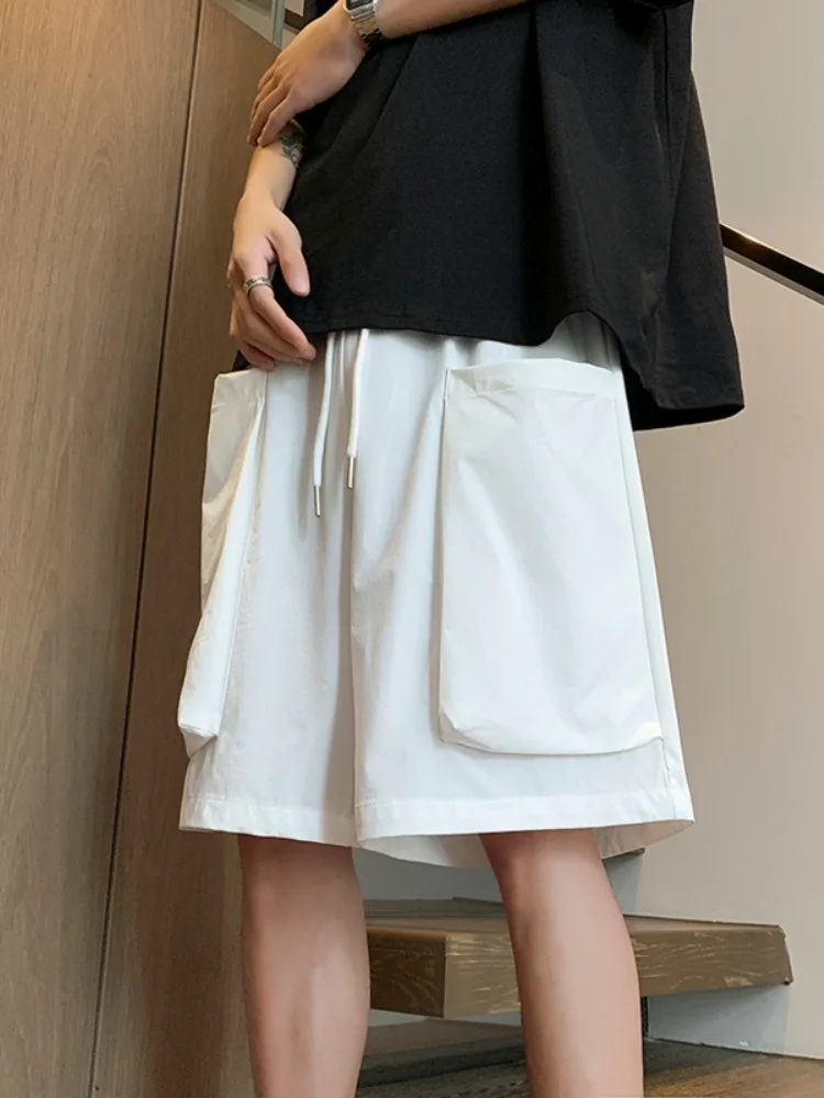 

Мужские рабочие шорты: летние, тонкие, быстросохнущие, из ледяного шелка, укороченные, в стиле хип-хоп, уличная мода, дышащие, комфортные