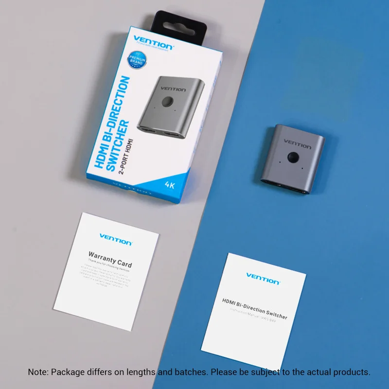 4K HDMI Switch 2 Ports Bi-directional 1x2 / 2x1 HDMI Switcher Splitter Supports Ultra HD 4K 1080P 3D HDR HDCP for PS4 Xbox HDTV