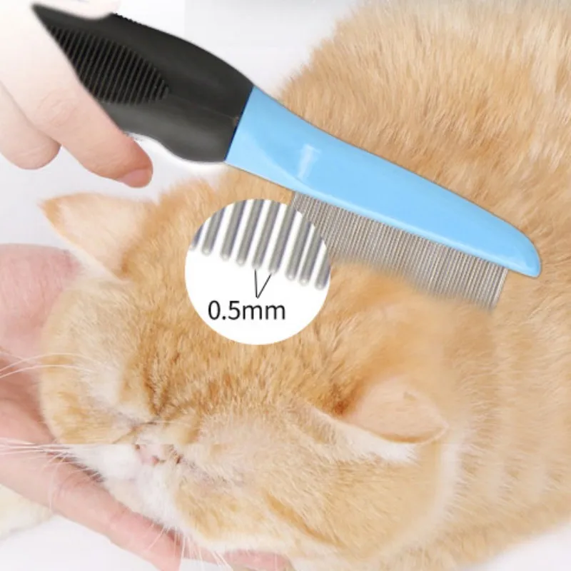 Cat Comb Massage Cat Brush Pet Hair Remover Pet Grooming Stainless Steel Combs for Cats Hair Knotted Opening Brush Comb Cats