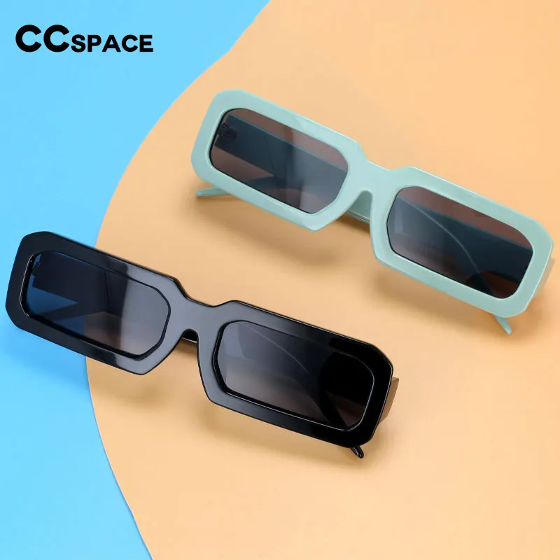 55414 Retro Rectangle Sunglasses Men Women Popular Thin Frame Sun Glasses Ladies Black Eyeglasses Driver Goggles Uv400