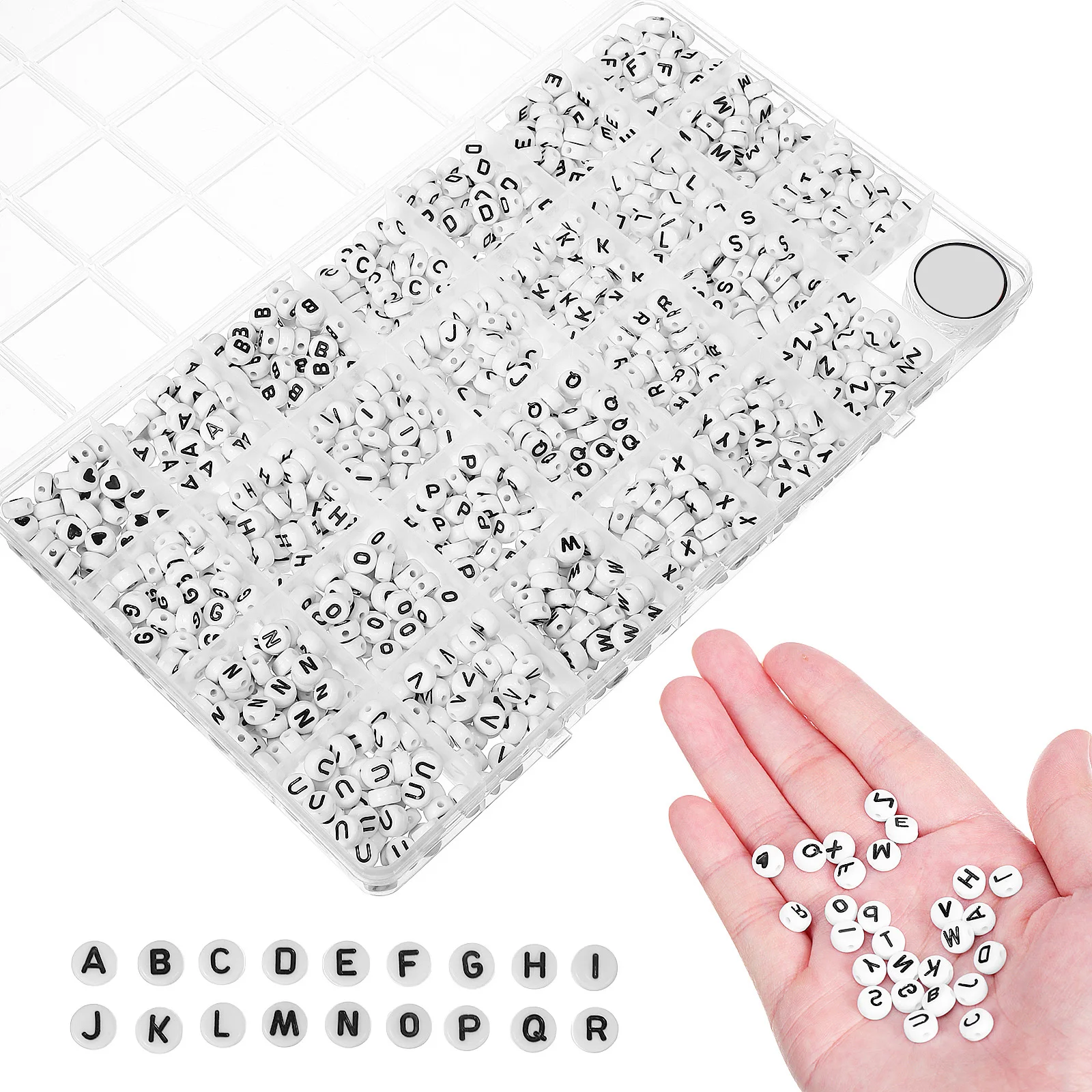 

Letter Beads Alphabet Beads 26 Letters Jewelry Making Storage Box DIY Bracelet Accessories Handmade Craft Bead Letters