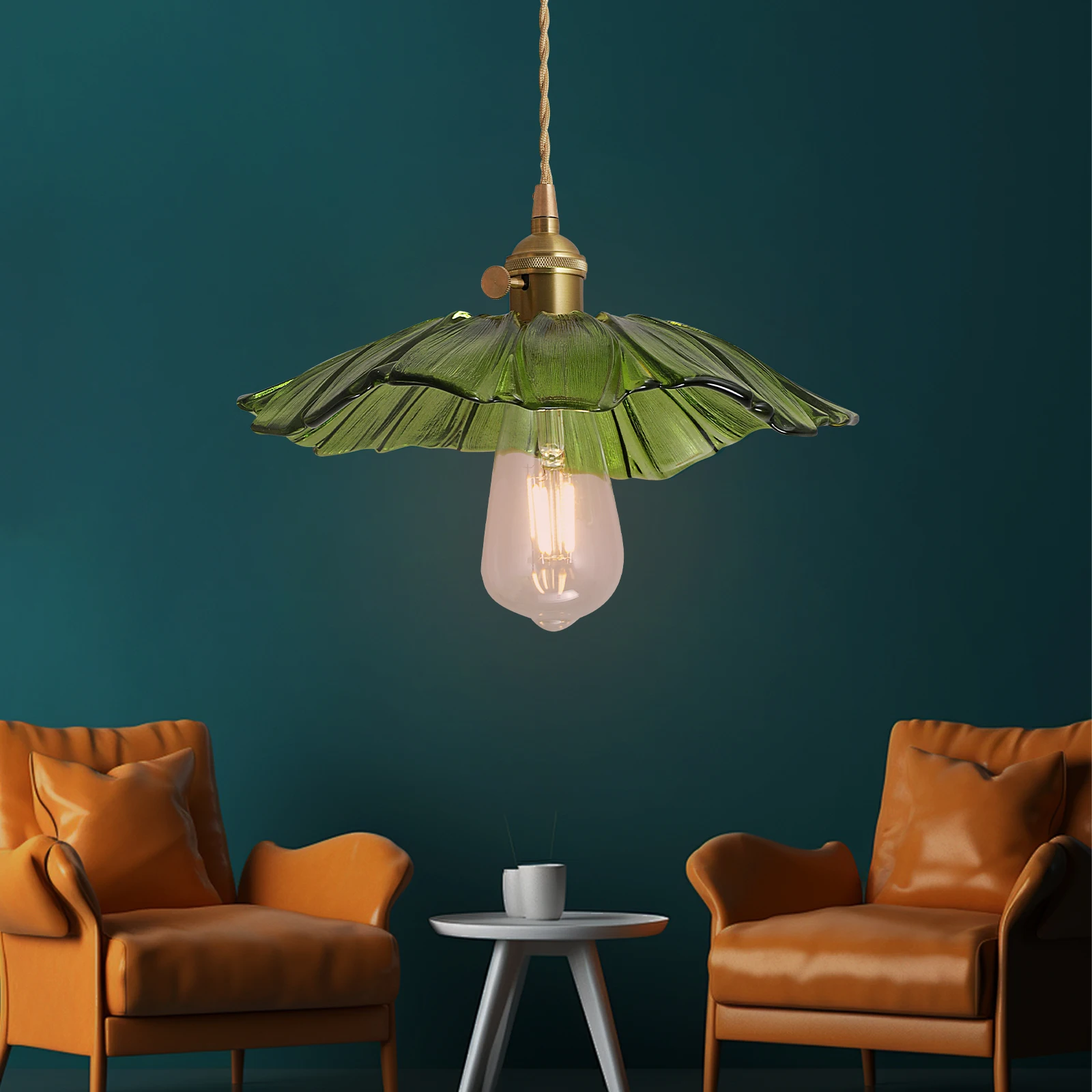VETRULUS Modern Pendant Lights Flower Glass Hanging Lamps Home Decoration Lighting Living Room Bedroom Bedside Light Fixture