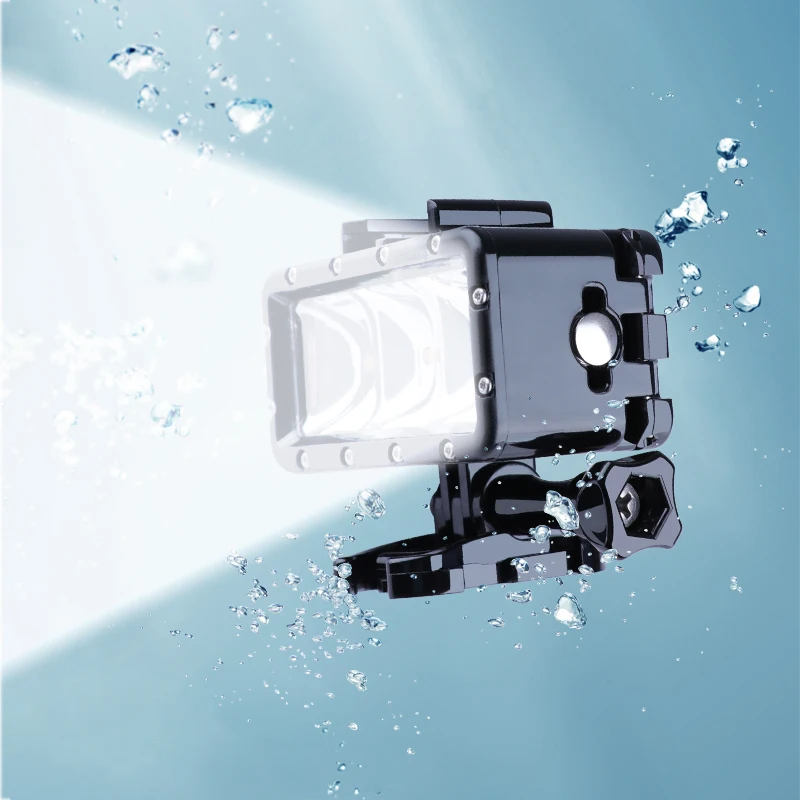 Waterproof LED Fill Light Diving Underwater Night Light For GoPro Hero 13 12 11 10 9 8 Insta360 X4 X3 X2 DJI Osmo Action Camera