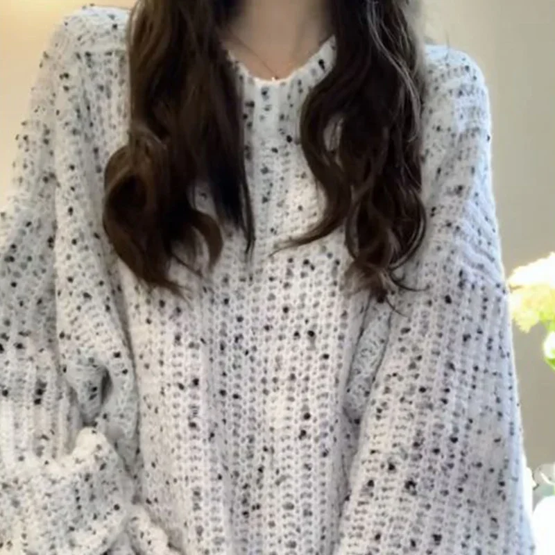 Pull décontracté à col rond pour femme, haut confortable polyvalent, style coréen, automne et hiver, nouvelle mode, 03