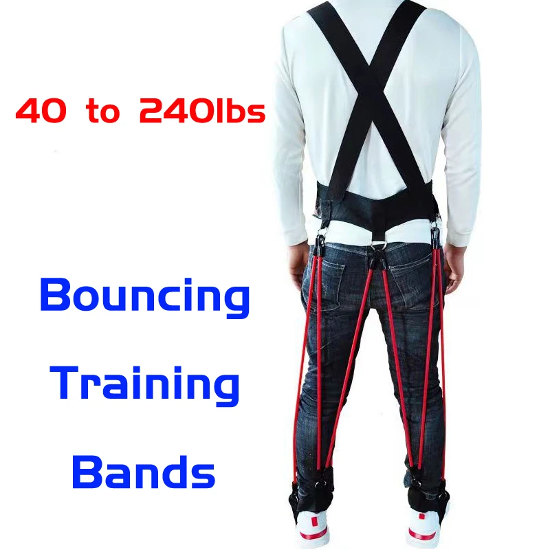 

40-240 Pounds Rubber Resistance Bands Squat Jumping Bouncing Training for Thigh Strength Basketball Volleyball Kick