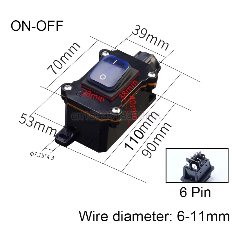 1Pcs KCD4 Waterproof Switch wiring Ship Type Switch220V/16A/30ARain Proof Outside The Electrical RoomAmpere Box IP65 Wiring Box