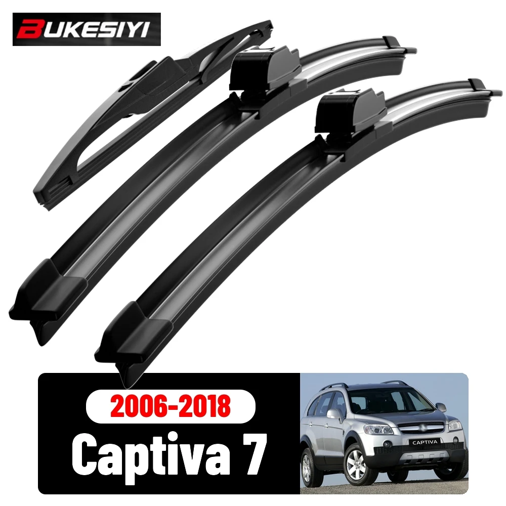 Scheibenwischerblätter-Set für vorne und hinten für Holden Captiva 7 2006-2018 2007 2008 2009 2010 Geräuscharme Scheibenwischer Zubehör 24"16"13"