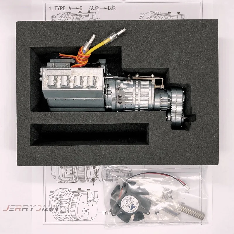 ชุดเกียร์โลหะ RC 1/14 แบบ 3 สปีด สำหรับรถบรรทุก Actros Volvo อะไหล่ DIY สำหรับพวงมาลัยรถพ่วง