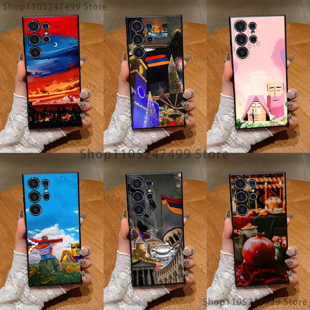 Armenia Flag ART Phone Case For Samsung Galaxy S25 S24 S26 S22 S23 S21 S10 5G Fe Ultra Plus Custom Cover