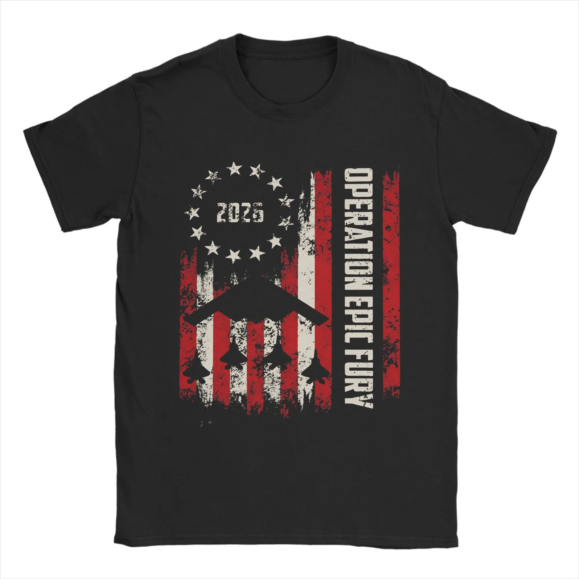 Operation Epic Fury 100% Cotton T-Shirt For Man Beach  Funny T Shirts Crew Neck Harajuku Tees Oversized Hot Sale Clothes