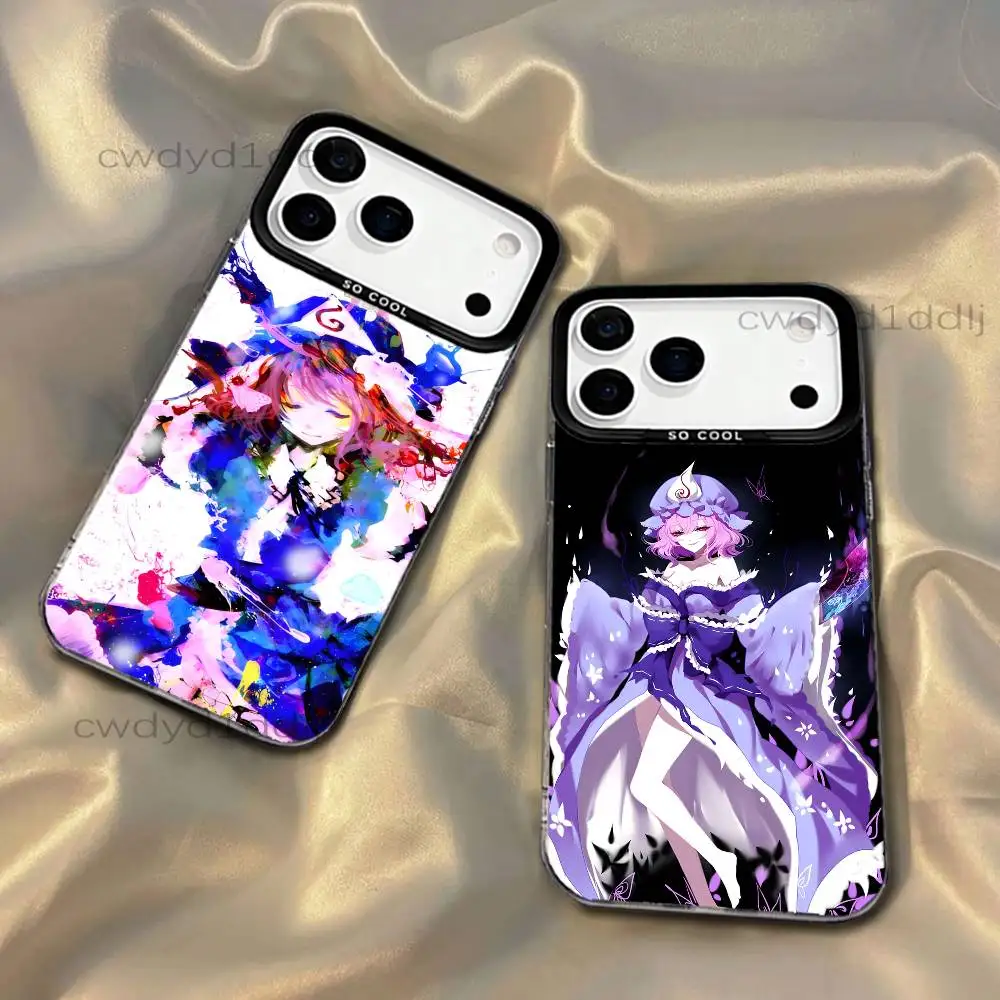 

Saigyouji Y-Yuyuko Anime Phone Case For iPhone 17,16,15,14,13,12,X,8,Pro,Max,Plus,SE4,Air,Mini HD Black IMD Matte
