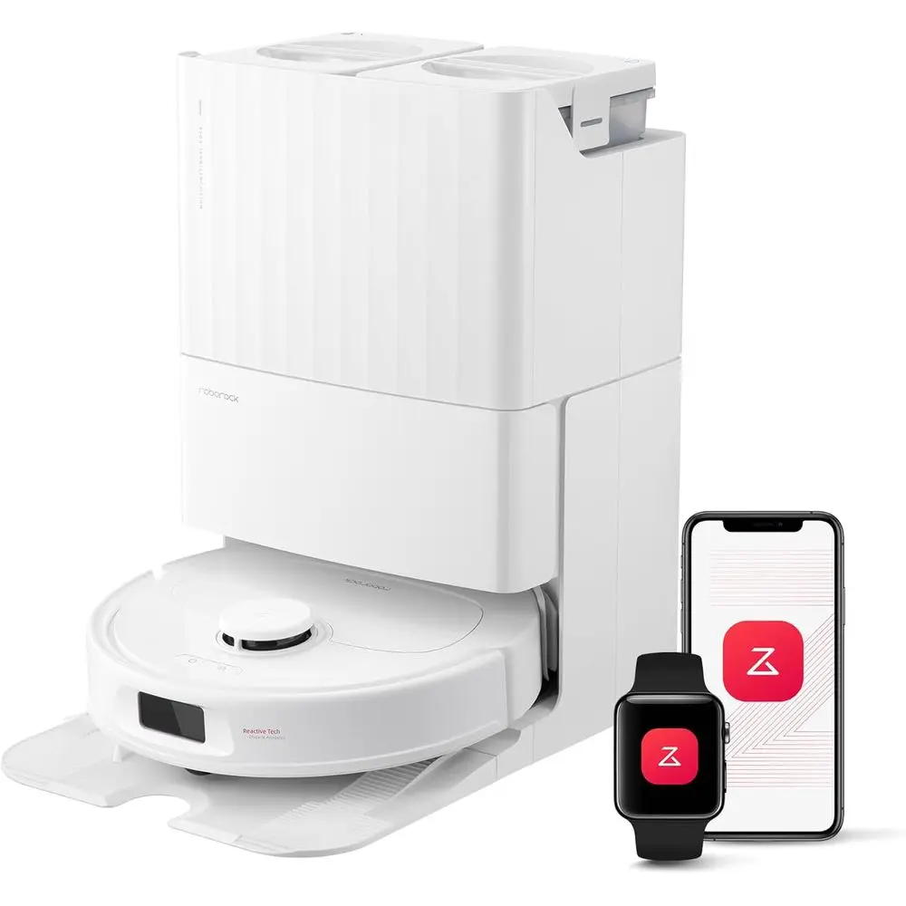 Qrevo S Robot Vacuum and Mop, Sel-Drying, Auto Mop Washing, 7000Pa Suction, Sel-Emptying & Reilling, 10mm Mop Liting, 200RPM Spi