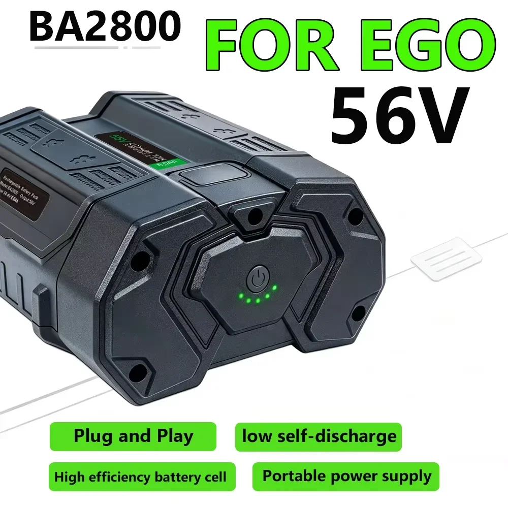 56V 6.0Ah Replacement Battery Compatible For EGO BA2800T BA4200 BA4200T BA1400 BA1400T BA5600T BA2240 BA1120 For EGO BA2800