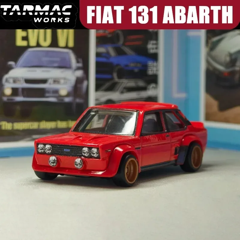 Tarmac Works 1/64 FIAT 131 ABARTH Rally Stradale Alloy Car Static Die Cast Vehicles Collection Model Car Toy