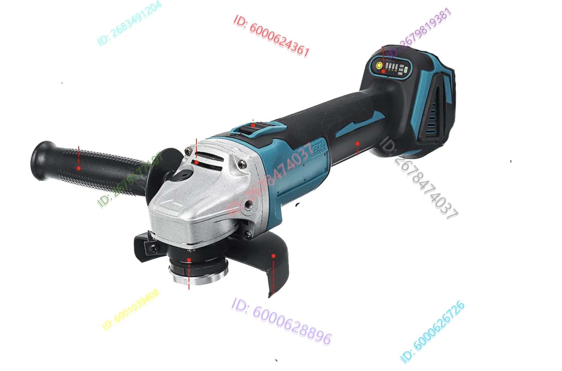 

100mm 20000RPM Brushless Wireless Electric Angle Grinder Rechargeable 3 Speed Grinding Cutting Machine For Makita 18V Battery