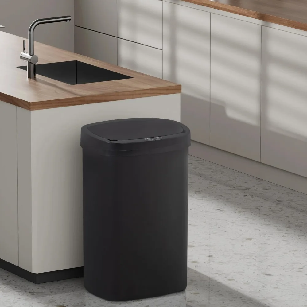 

Automatic Touch-Free Motion Sensor 13 Gallon High-Capacity Kitchen Trash Can with Lid for Easy Garbage Disposal