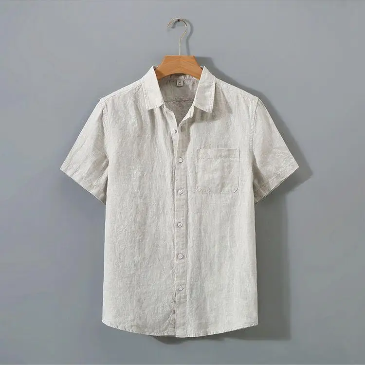 

Men's Short Sleeve Shirt Breathable Thin Clothing Lightweight Comfortable Mens Casual Fashion Summer Inner Wear Pure Color