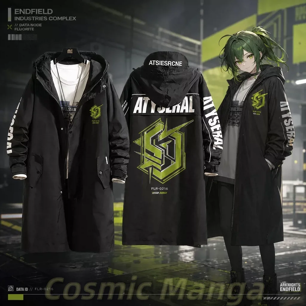Role Play Game Arknights Zhuang Fangyi Cosplay Long Trench Coat Jacket Fashion Casual Cool Windbreaker Clothing Halloween Gift