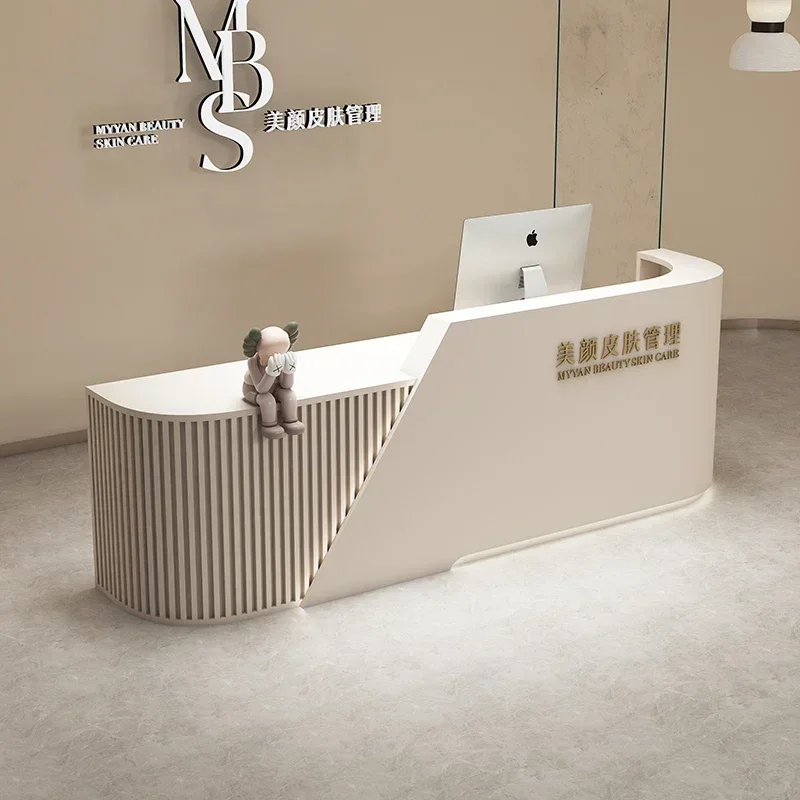 

Aesthetic Salon Reception Counter Barber Shop Luxurious Office Desk Beauty Luxury Business Grocery Store Spa Furniture Long